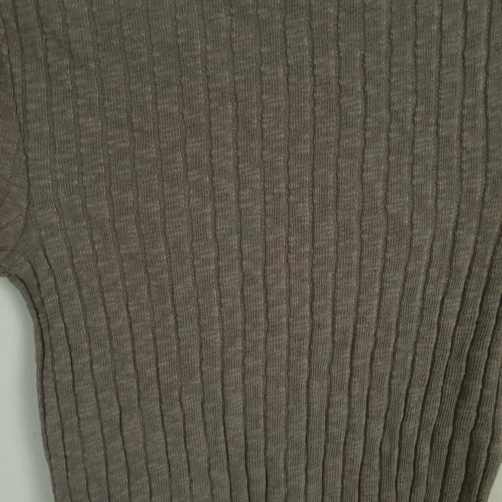 BDG Brown Fitted Ribbed Bodysuit Short Sleeve - Picture 5 of 5